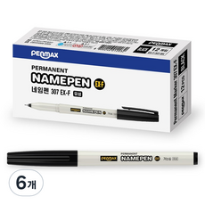펜맥스 극세심 네임펜 307 EX-F, 블랙, 72개