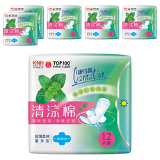 康乃馨 清涼棉衛生棉 量多型, 25.5cm, 12片, 6包