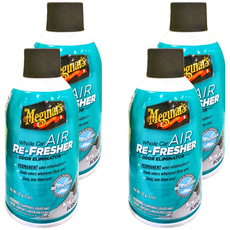 Meguiar's 美光 Whole Car AIR RE-FRESHER 自動去味芳香罐, 永久消除異味, 2oz, 4罐