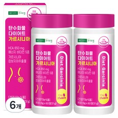 건국유업 탄수화물 다이어트 가르시니아 51g, 60정, 6개