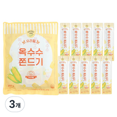 韓國產小麥&玉米手撕條隨身包, 3個, 350g