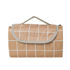 Market Plan 便攜野餐墊, 格紋棕色