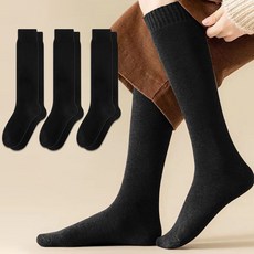 Socks Panda 女款加厚冬季保暖毛圈中筒襪 3雙組