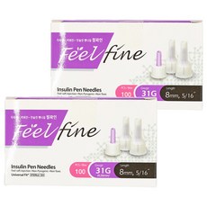 필텍 펜니들 Feel Fine 31G 8mm 100p, 2개