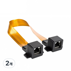 LAN Star 穿窗式平面網路延長線 LS-WC-RJ45, 混合色, 2個