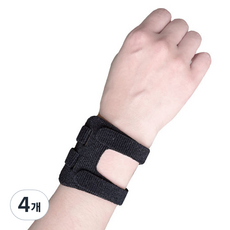 스포홀릭 초경량 손목보호대 밴드 2p, 블랙, 4개