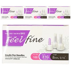 필텍 펜니들 Feel Fine 31G 8mm 100p, 4개