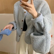 Paperments 女款Royce羊羔毛刷毛外套 + 迷你包套組 大尺碼 13204