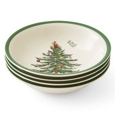 스포드 포트메리온 크리스마스 트리 씨리얼볼, 아이보리 + 레드 + 그린, 4개