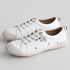 dangolunni 女款Digest大尺碼星星鉚釘裝飾鬆緊帶運動鞋