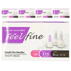 필텍 펜니들 Feel Fine 31G 8mm 100p, 5개