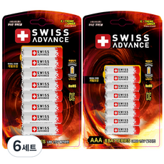 Swiss Advance AA電池 8入 + AAA電池 8入 套組, 6套