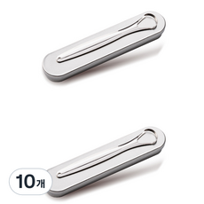 해피제이 고급 스텐 백태 제거 케이스 혀 클리너 실버, 10개