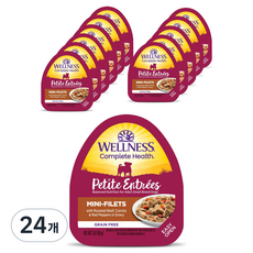 웰니스 강아지 쁘띠 앙뜨레 미니필렛 습식사료, 소, 85g, 24개