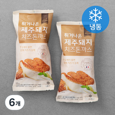 튀겨나온 제주돼지 치즈돈까스 (냉동), 140g, 6개