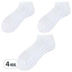 여신 여성용 다용도 바닥 쿠션 런닝 스포츠 양말 발목 3켤레 세트, 화이트, 4세트