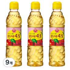 OTTOGI 不倒翁 低酸度4.5蘋果醋, 500ml, 9瓶