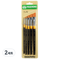 화홍 972 다용도 디자인 붓 5종 세트, 1호, 2호, 3호, 4호, 5호, 2세트