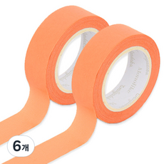 Monolike Arte 紙膠帶 15mm x 10m, 513Sunnyorange, 6個