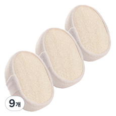 RIVER-GREEN 絲瓜厚海綿菜瓜布, 白色 + 米色, 1入, 9個