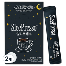 슬리프레소 디카페인 콜드브루 커피, 2g, 10개입, 2개