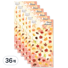 Petit sweet autumn 貼紙 DA5413, 混合顏色, 36個