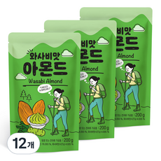 와사비맛 아몬드, 200g, 12개