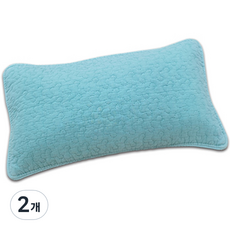 친환경편백아트 프리미엄 편백 베이직 베개, 민트(베개커버), 랜덤발송(속커버), 2개