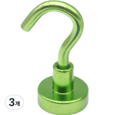 디트리 다용도 컬러풀 자석 걸이 20 x 38 mm 하중 6kg, 그린, 3개
