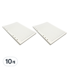 Mandeul Habi A5活頁夾 6孔手帳內頁, 80張, 10個