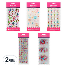 Uniart 珠珠貼紙 5款組合 1號, S112, 2套