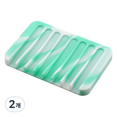 빨래판 비누 보관함, 민트화이트, 2개