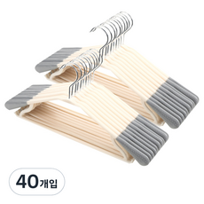마켓감성 논슬립 바지 행거 옷걸이, 그레이, 40개입