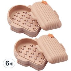 THE ZAKKA 仙人掌排水皂基, 6個, 粉色