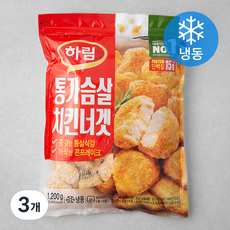 하림 통가슴살 치킨너겟 (냉동), 1.2kg, 3개