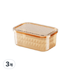 블럭마트 의류 이불 멀티정리상자, 브라운, 소형(25.5 x 17.3 x 8 cm), 3개