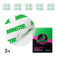 MONSTER Monster 超強圓形貼紙型透明凝膠 4 x 5p, 3套, 透明