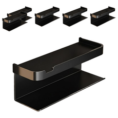 超級工廠 多功能紙巾架 加長款 附贈免釘膠以及螺絲, 黑色, 6個