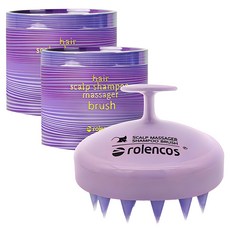 로렌코스 프로페셔널 두피 샴푸브러쉬, 바이올렛, 2개