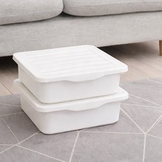 BONOHOUSE 韓國製造 Reve 生活收納箱 收納整理盒, 白色, 2個