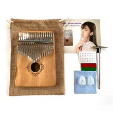 Aves桃花心木簡約Dengkul卡林巴琴 全套組 米色