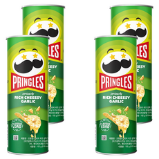 PRINGLES 品客 香濃起司香蒜口味, 4個, 102g
