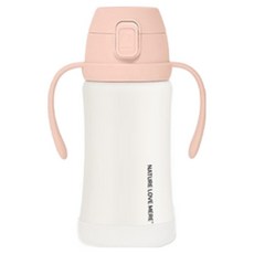 네이처러브메레 스테인리스 빨대컵, 퓨어핑크, 1개, 300ml