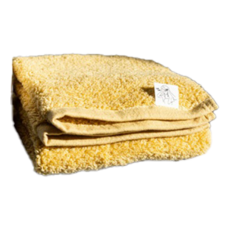 OBORO 津 五倍吸水抗臭專髮擦髮巾, 33x90cm, 100%棉, 日本製, 柔黃色, 1條