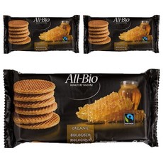 올바이오 유기농 허니 스트룹와플, 175g, 3개