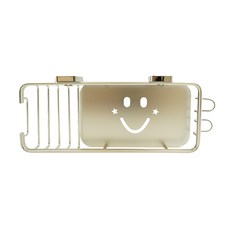 Cassido 卡司多 靜電貼 長方形香皂置物籃, 微笑, 1個