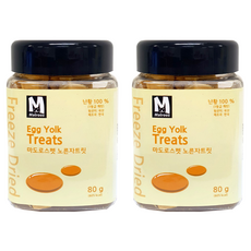 마도로스펫 반려동물 동결건조간식, 노른자트릿, 80g, 2개