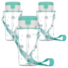에디슨 프렌즈 흘림방지 에코젠 빨대컵, 350ml, 3개, 공룡에디노
