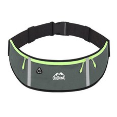 OUDU 多功能運動跑步夜光安全腰包, 43 x 10cm, 灰色, 1個