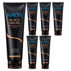 라온 블랙 아르간 쉴드팩 노워시 트리트먼트, 6개, 180ml
